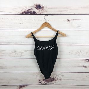 2/$10 SAVAGE one piece swim suit women’s size M